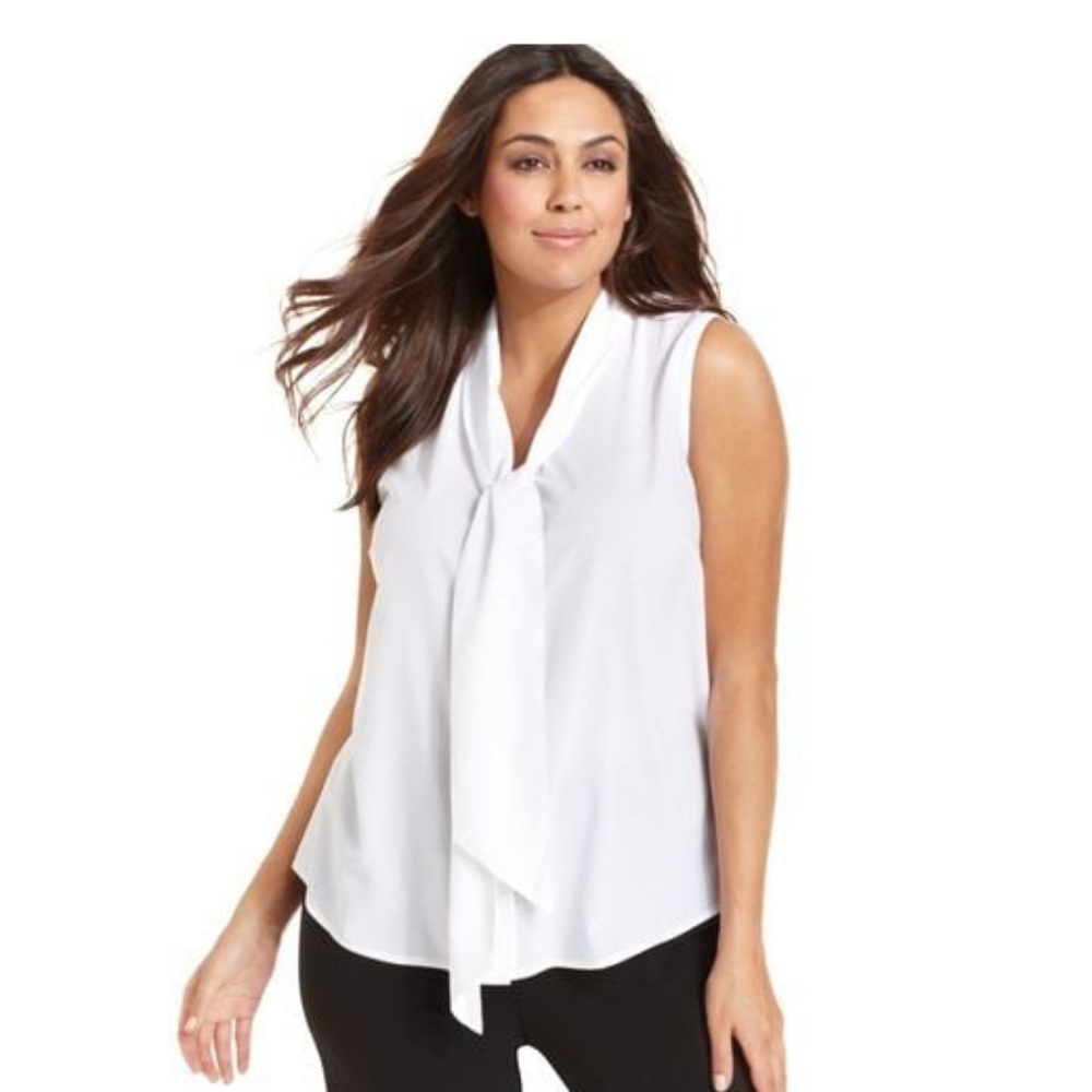 EUC Calvin Klein Tie Blouse L